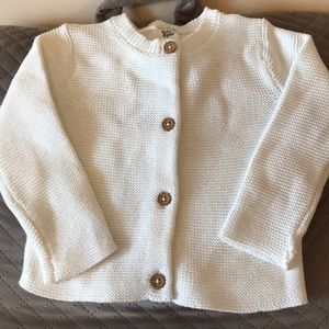 Off white babys cardigan  9M